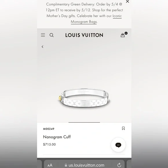 Louis Vuitton nanogram cuff😍